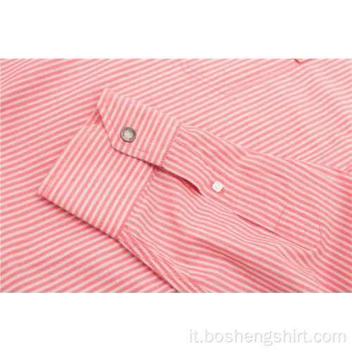 Camicia casual estiva rosa a buon mercato di alta qualità